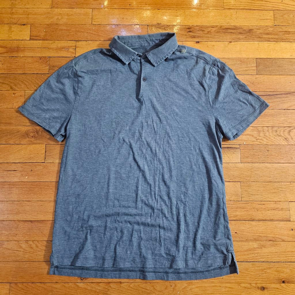 Lululemon Men's Gray Polo Shirt Medium